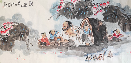河北省美术家协会会员 侯同印 人物国画作品