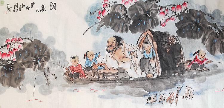 河北省美术家协会会员 侯同印 人物国画作品