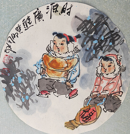 河北省美术家协会会员 侯同印 人物国画作品
