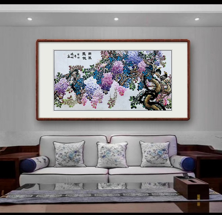 高晓林 （4365）国家一级美术师，江苏省美协会员《紫气盈枝》