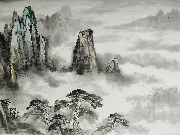 职业书画家 于恩沛 云海雄峰