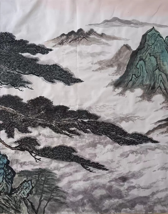 云海松涛 国画 古松迎祥瑞