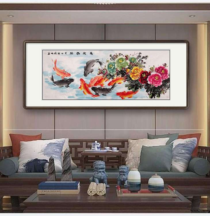 高晓林 （4366）国家一级美术师，江苏省美协会员《鱼乐花开》