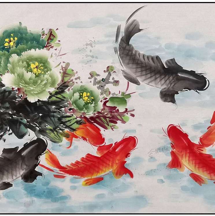 高晓林 （4367）国家一级美术师，江苏省美协会员《富贵有余》
