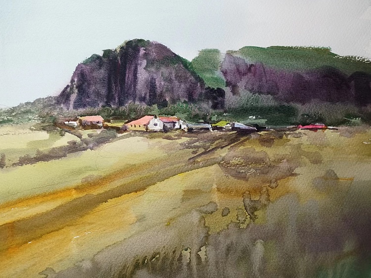 青年书画家 李双 水彩&mdash;&mdash;山上山