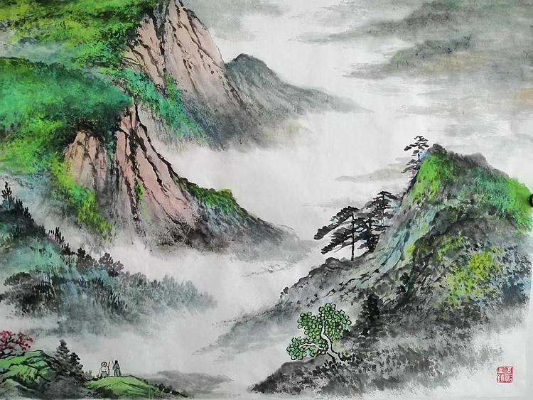 职业书画家 于恩沛 青山霁后