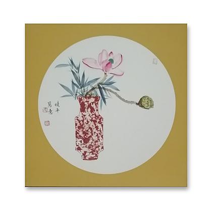 马晓苹 花鸟画，岁朝花瓶，荷花