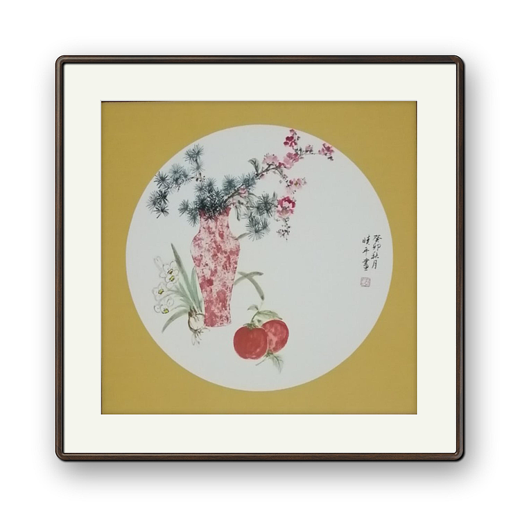马晓苹 花鸟画_岁朝清供图