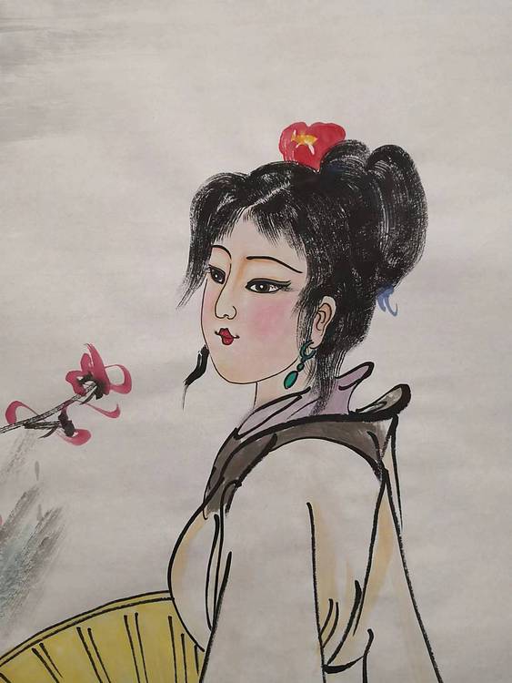 粟承志 月夜仕女图