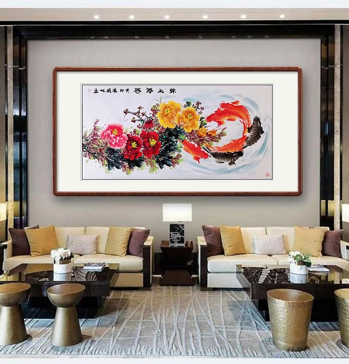 高晓林 （4408）国家一级美术师，江苏省美协会员厅堂画《锦上添花》