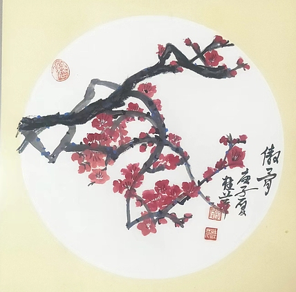 青年书画家 泰然自若 傲雪