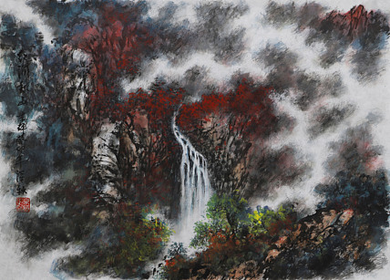 中国写意楼阁山水画派传承人 宋京辉 精品山水