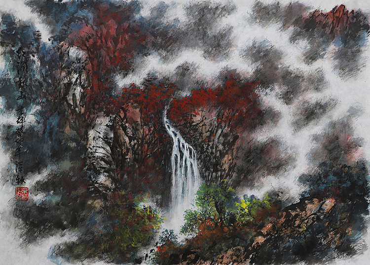 中国写意楼阁山水画派传承人 宋京辉 精品山水
