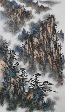 中国写意楼阁山水画派传承人 宋京辉 精品山水
