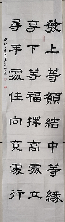 职业书画家 一念 书法，小品花
