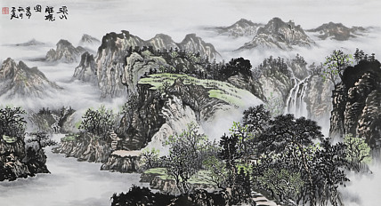 职业画家 教师 李丕民 中国画作品