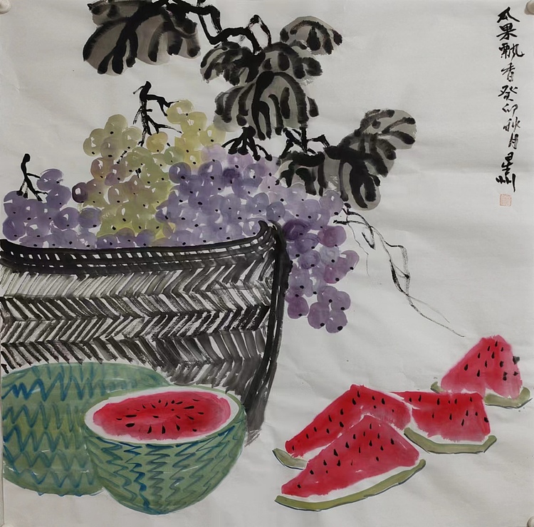 安徽省美协会员 赵星州 瓜果飘香