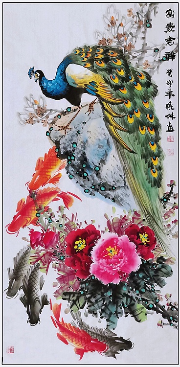 高晓林 （4435）国家一级美术师，江苏省美协会员《富贵吉祥图》