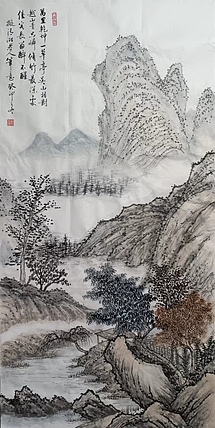 云海松涛 仿古画 吴山草亭图