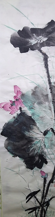 荷花四条屏