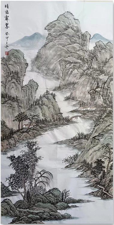 云海松涛 仿古画 晴峦霁翠图