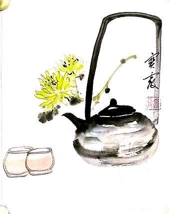 中国老年书画研究会会员 张宝霞 茶趣