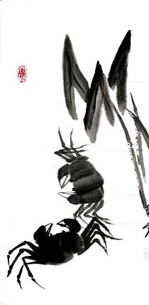 中国老年书画研究会会员 张宝霞 《蟹》