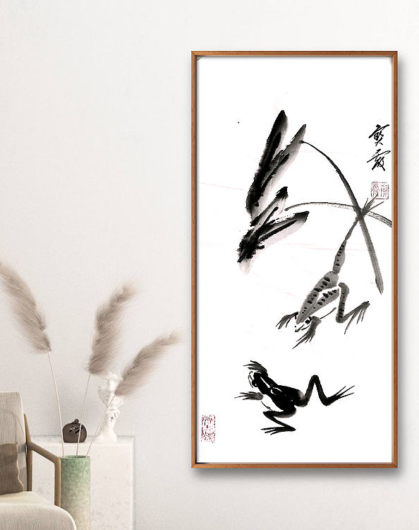 中国老年书画研究会会员 张宝霞 《蛙》