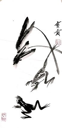 中国老年书画研究会会员 张宝霞 《蛙》