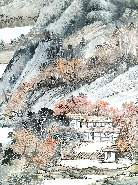 职业书画家 于恩沛 秋山无云溪水悠悠