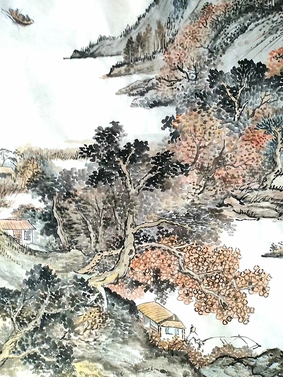 职业书画家 于恩沛 秋山无云溪水悠悠