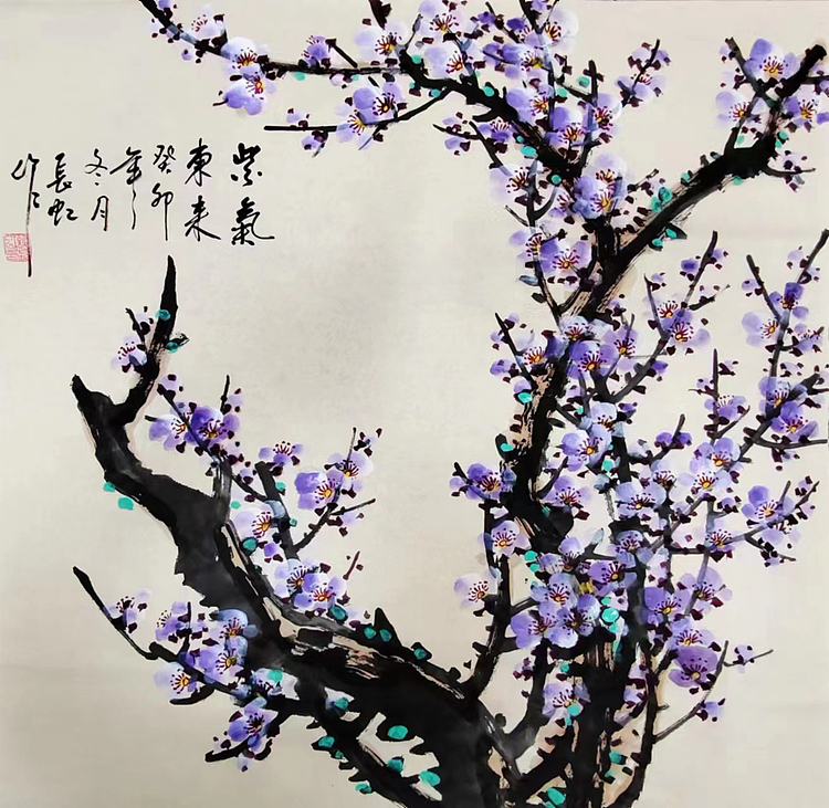 中国国画家协会理事 著名艺术家 谢长虹 精品花鸟画作品