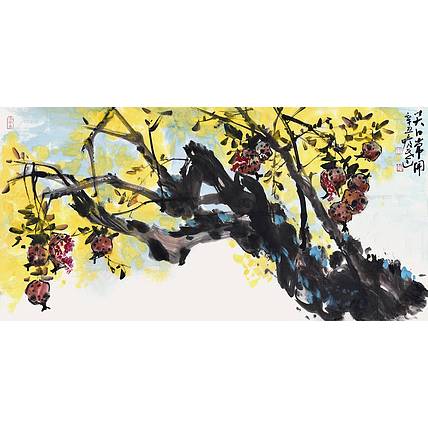 中美协、中书协会员 徐旷达《笑口常开》花鸟 136 69