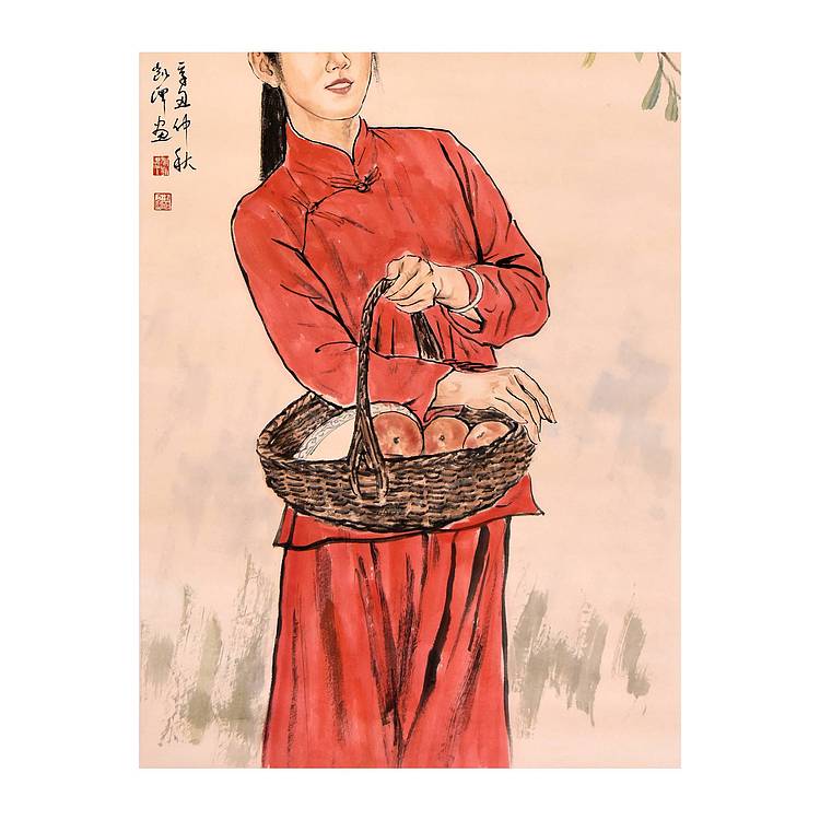 中国美术家协会会员· 谢凯泽《秋硕》人物 138 69