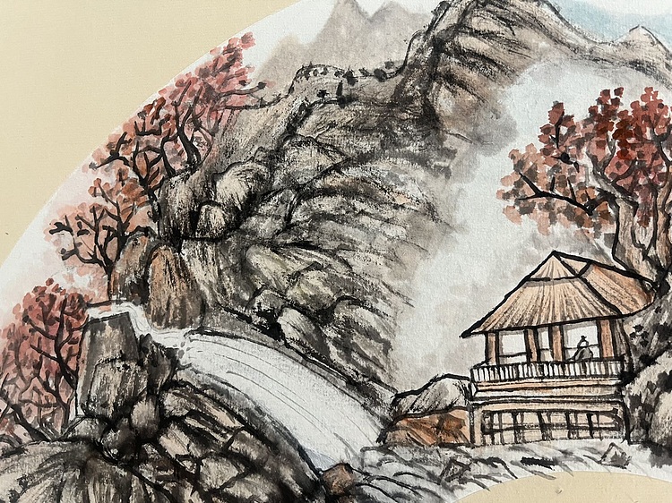 青年书画家 单悦 秋山小景
