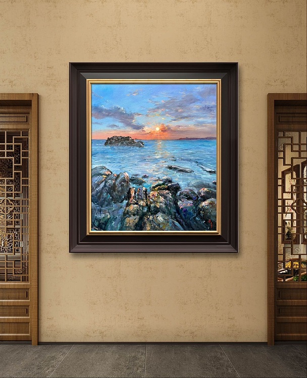 梁峰 海上日出
