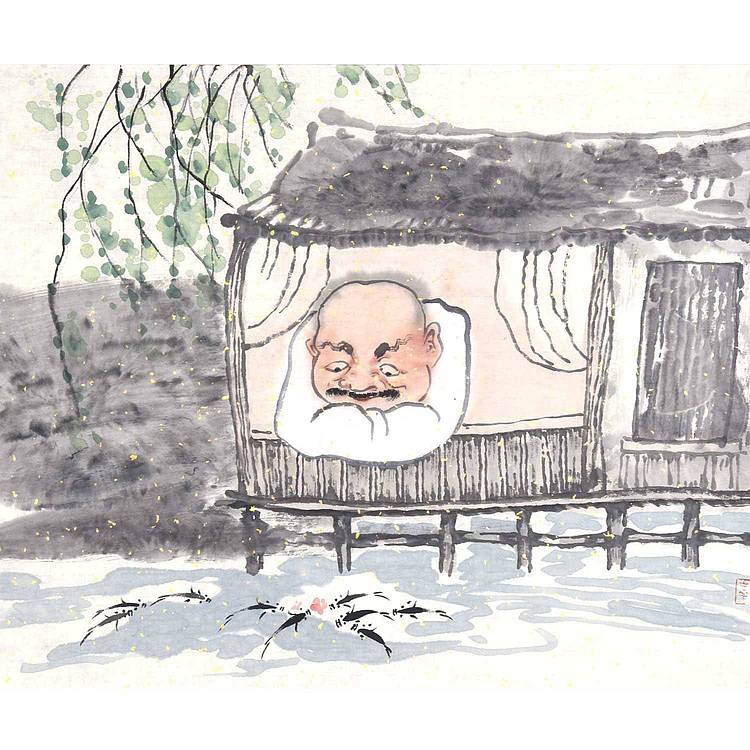 河北美协会员·国家一级美术师 王亚峰《观鱼图》