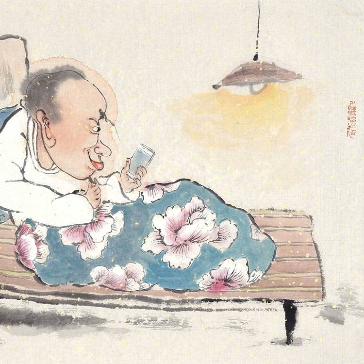河北美协会员·国家一级美术师 王亚峰《睡前戒语》
