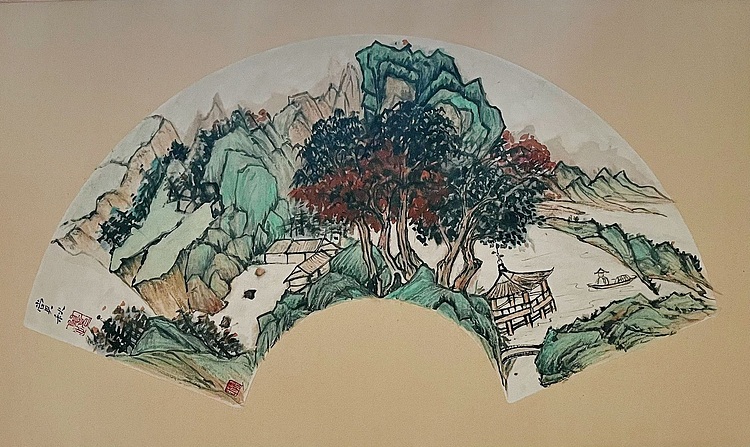 青年书画家 单悦 赏秋