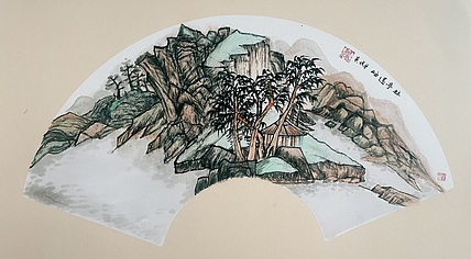 青年书画家 单悦 林亭远岫