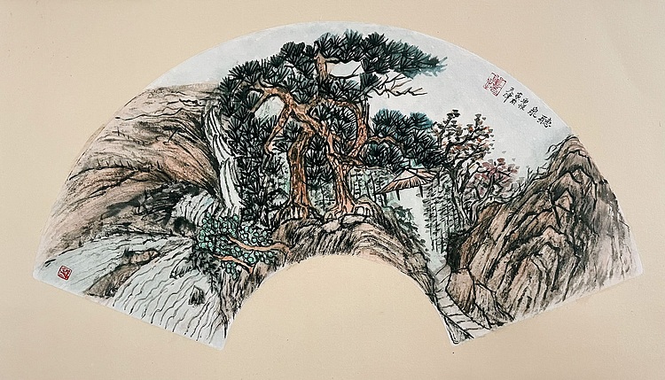 青年书画家 单悦 听泉