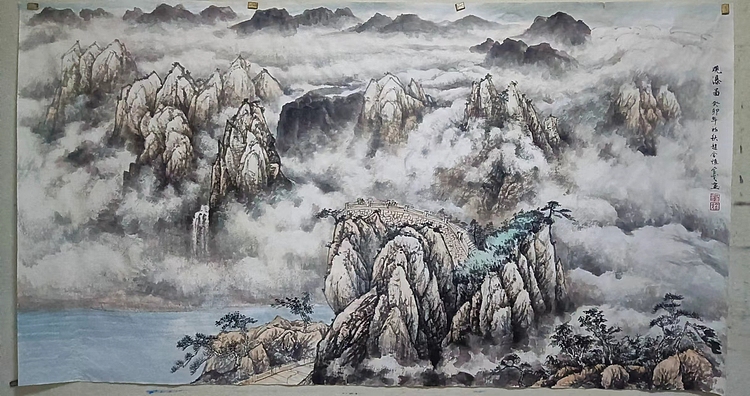 金戈 观瀑图