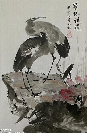 张玉柱 写意花鸟90