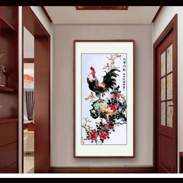 高晓林 （4481）国家一级美术师，江苏省美协会员四尺中堂《大吉大利