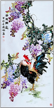 高晓林 （4479）国家一级美术师，江苏省美协会员四尺中堂《紫气东来