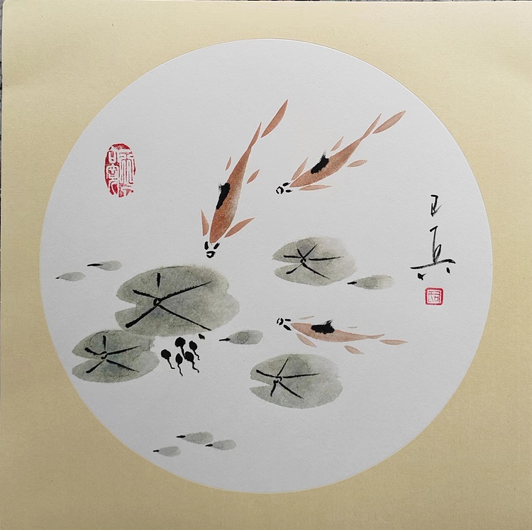 静心虾屋主人 中国书画家协会会员司卫兵（荷塘情趣）