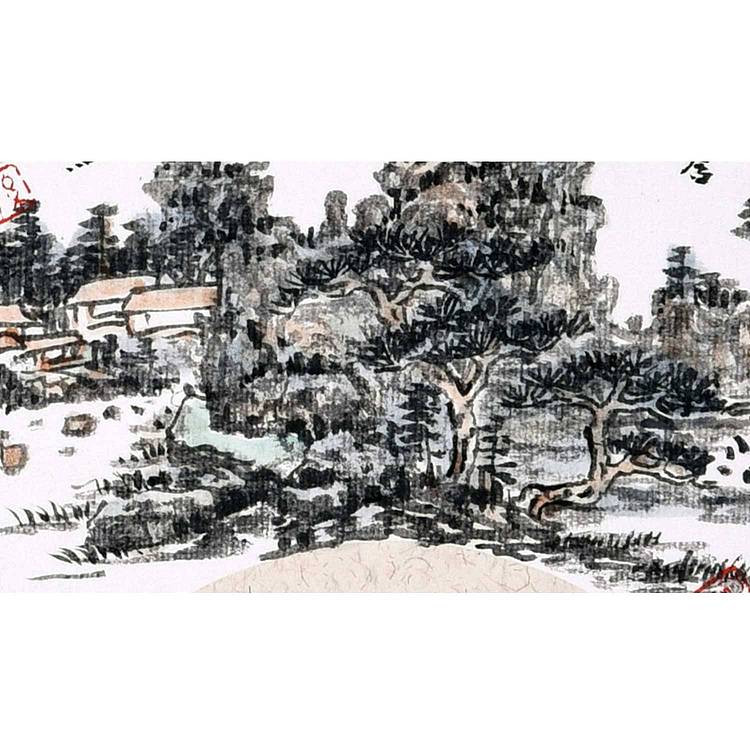 中美协会员 孙开林《山居图》山水 12 24