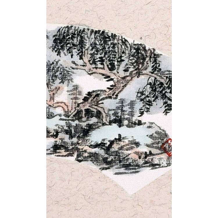 中美协会员 孙开林《江洲浦》山水 12 24