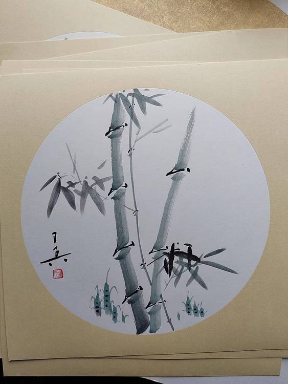 静心虾屋主人 中国书画家协会会员司卫兵（翠竹图）