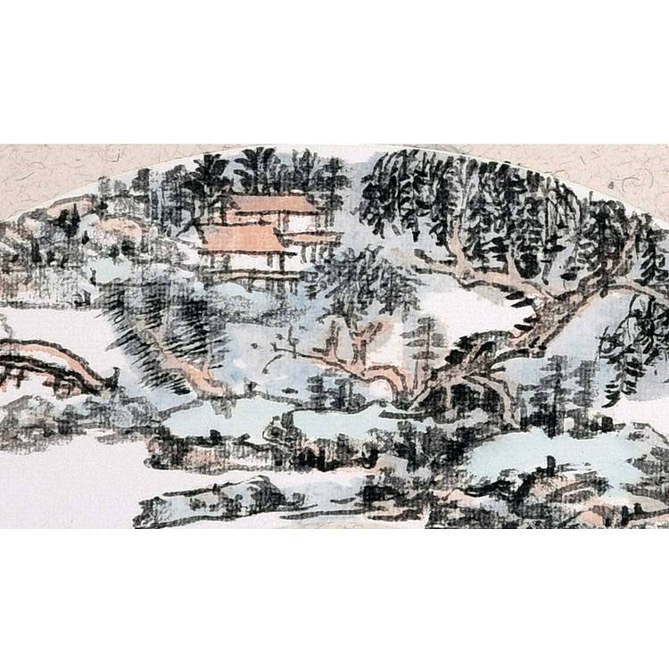 中美协会员 孙开林《江洲浦》山水 12 24